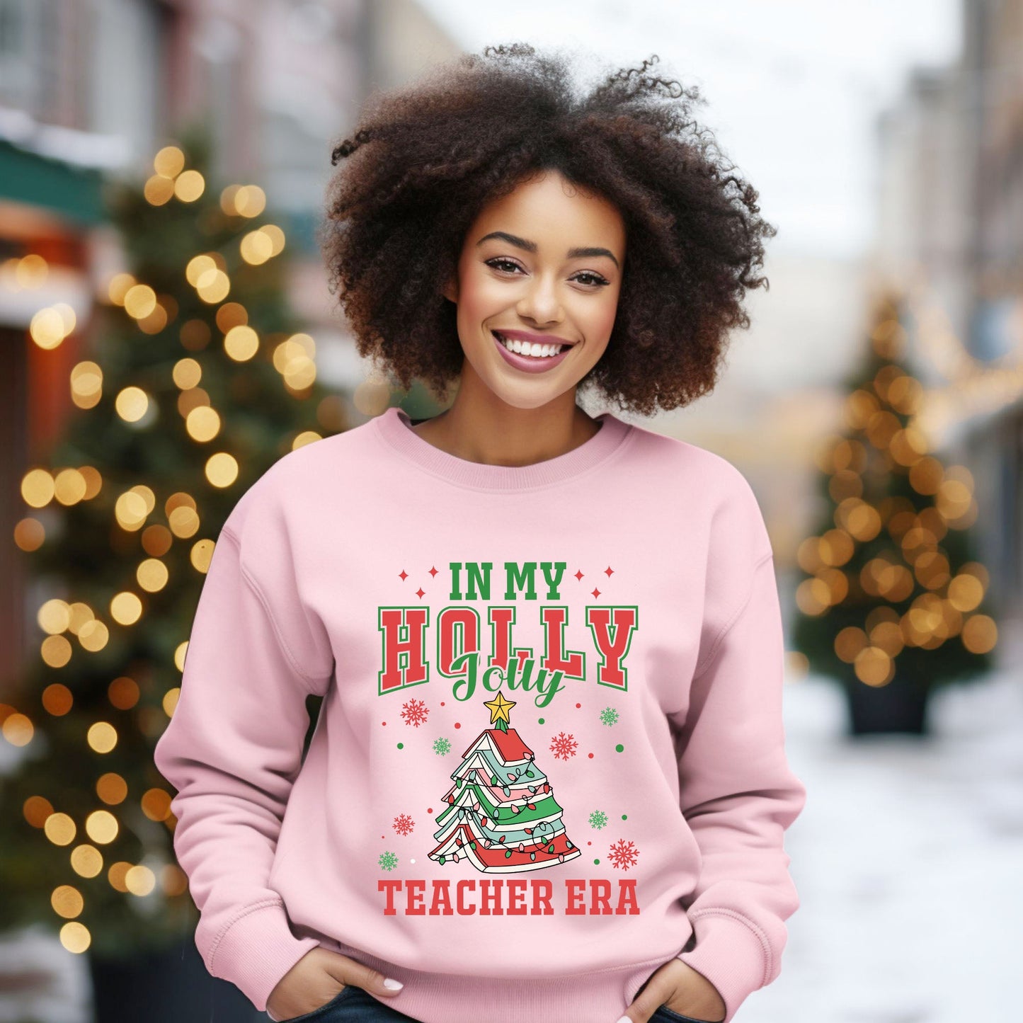 Holly Jolly Teacher Era | Sweatshirt