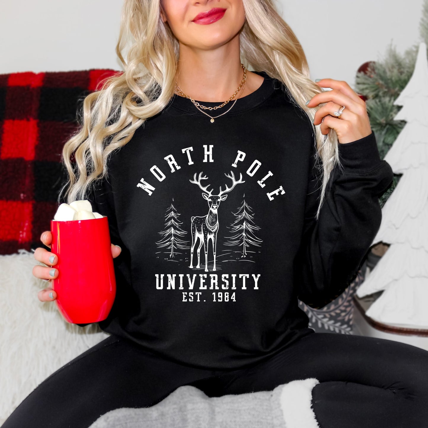 North Pole University Deer | Sweatshirt