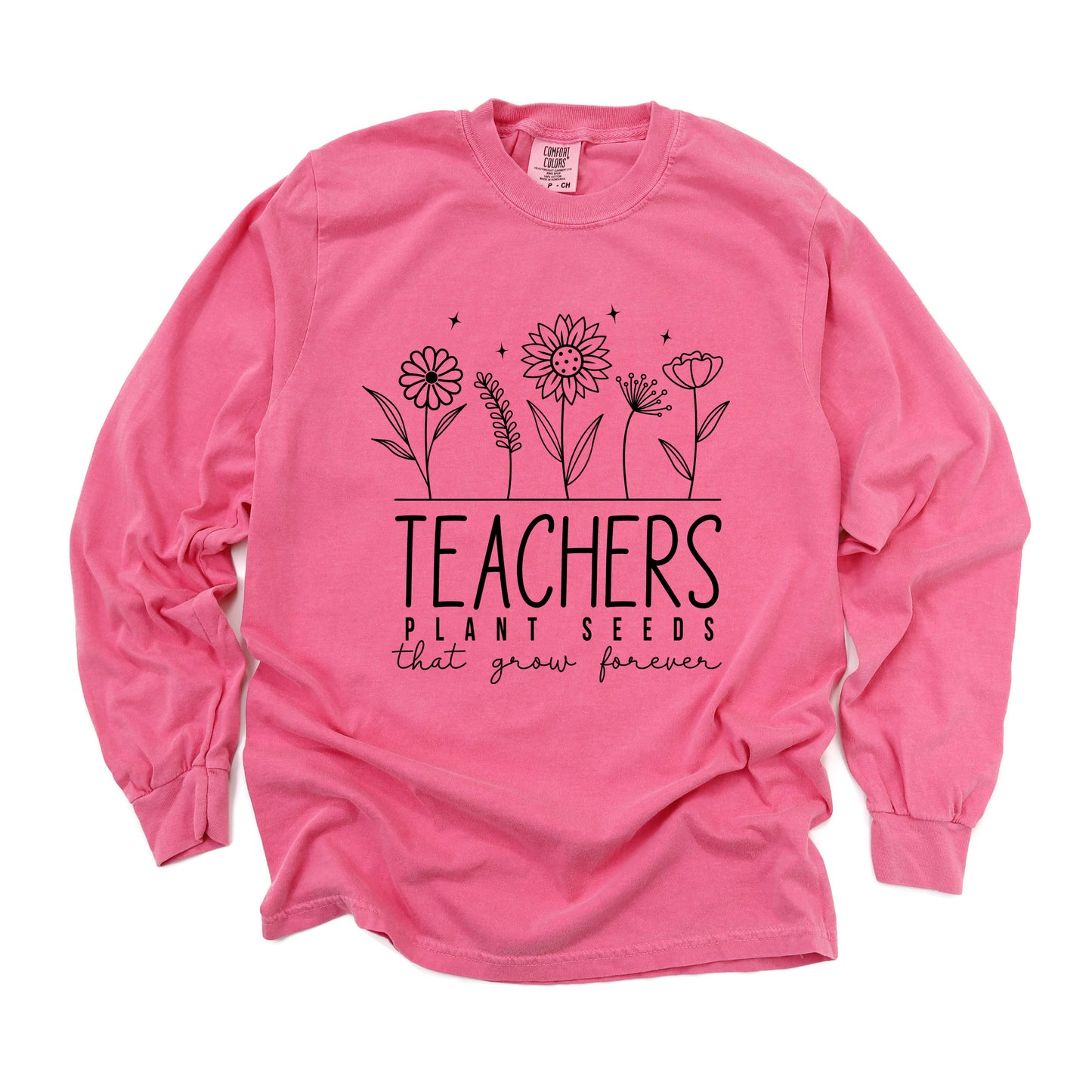 Teachers Plant Seeds That Grow Forever | Garment Dyed Long Sleeve