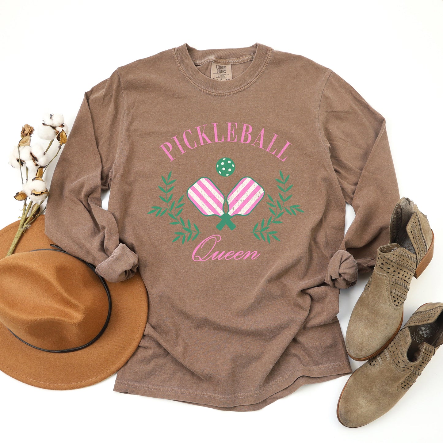 Pickleball Queen | Garment Dyed Long Sleeve