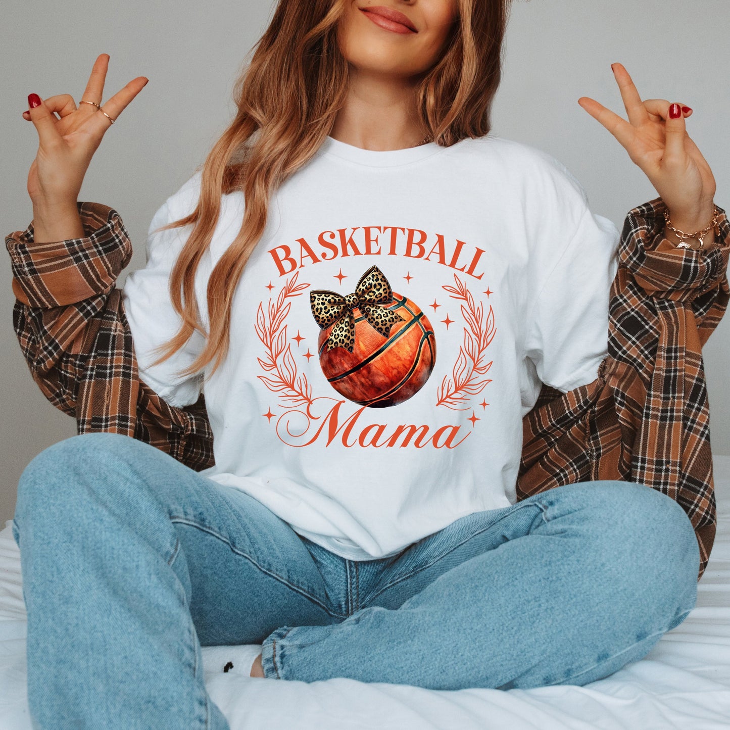 Coquette Basketball Mama | Garment Dyed Short Sleeve Tee