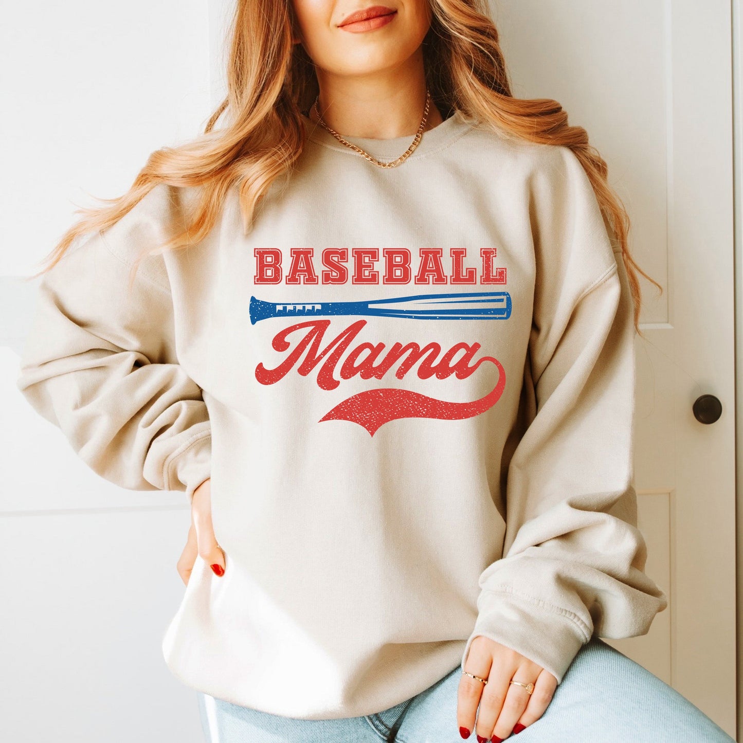 Baseball Mama Grunge | Sweatshirt
