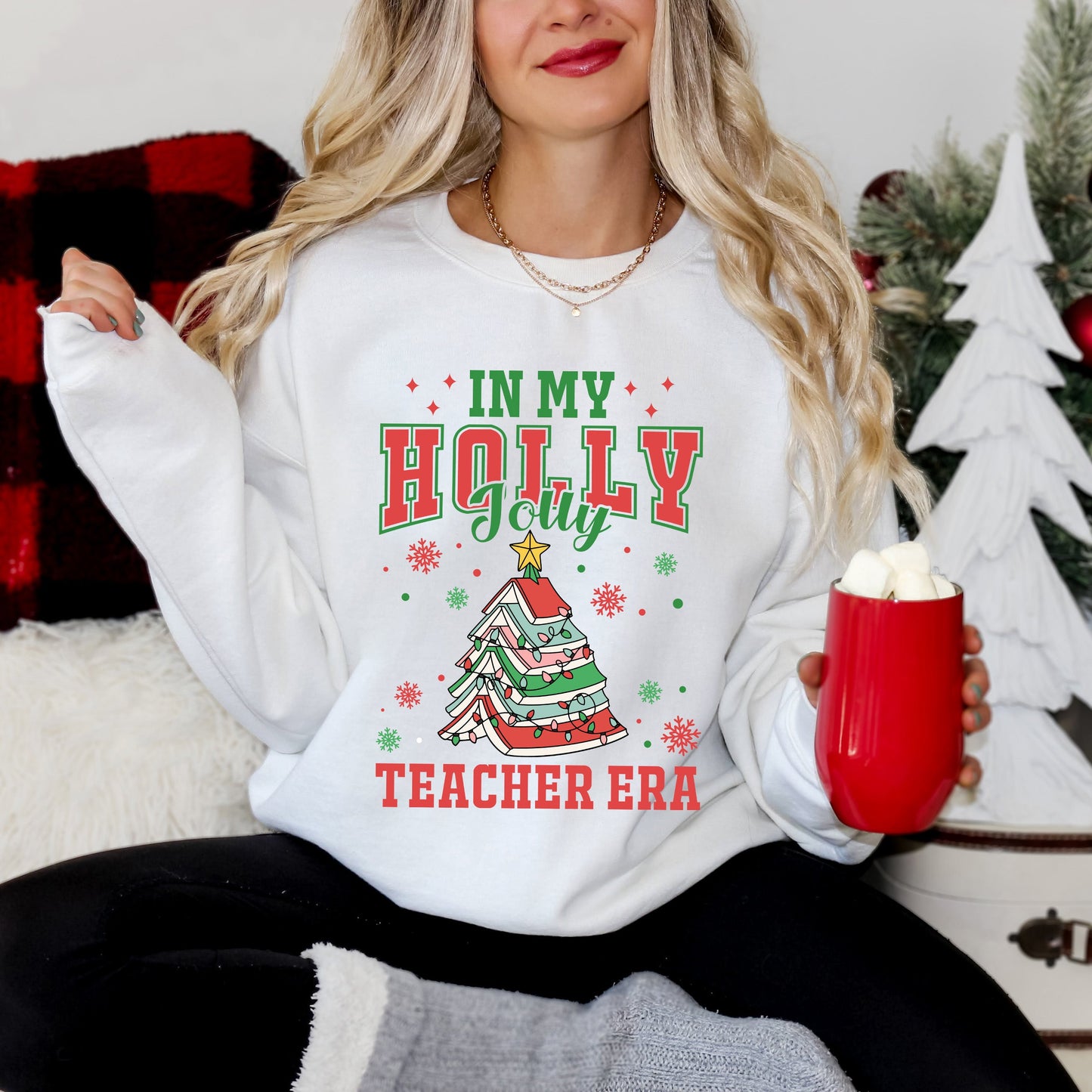 Holly Jolly Teacher Era | Sweatshirt