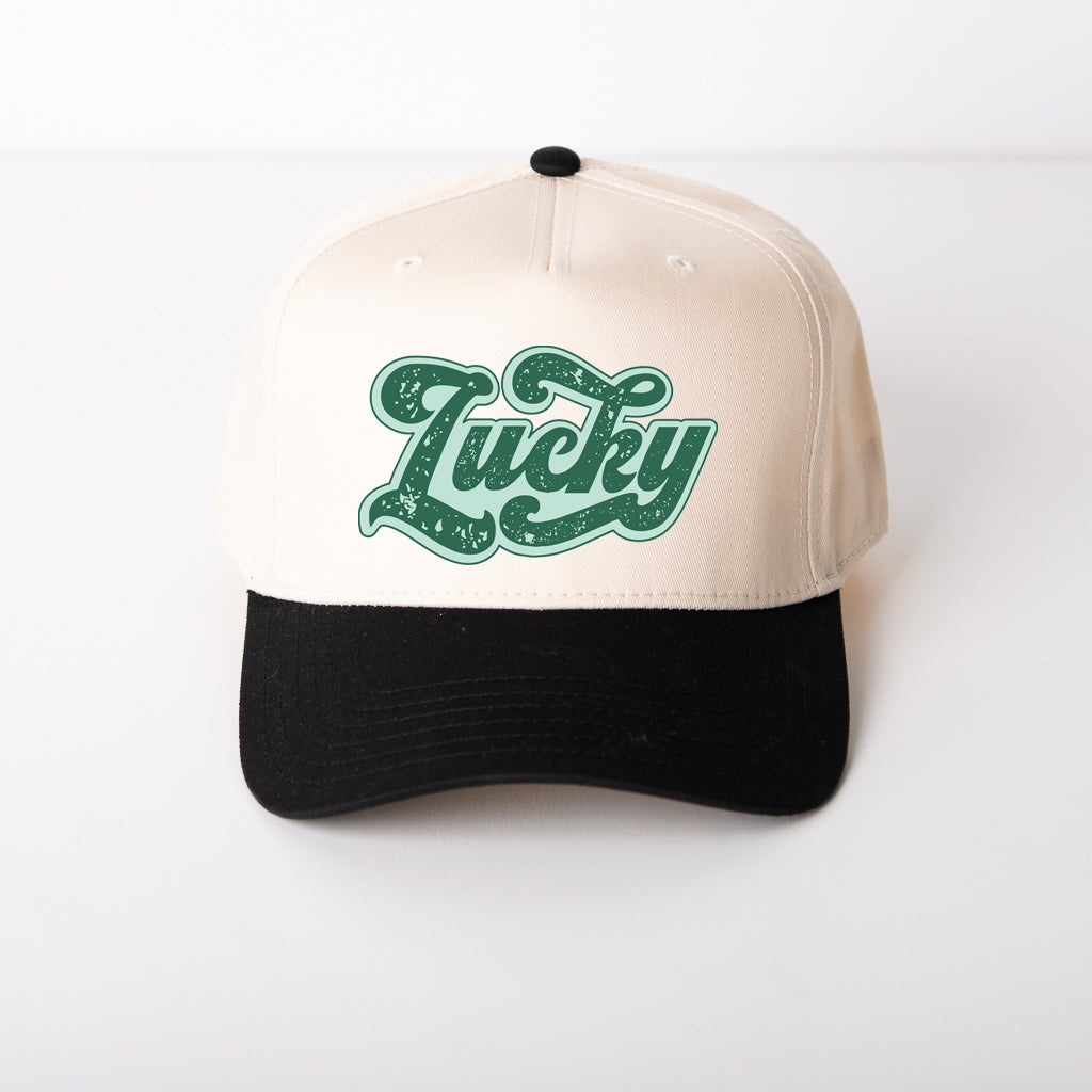 Lucky Retro Rough | Canvas Trucker Hat