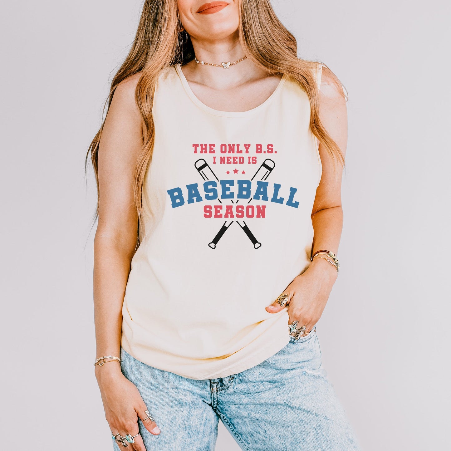 Baseball Season Bats | Garment Dyed Tank