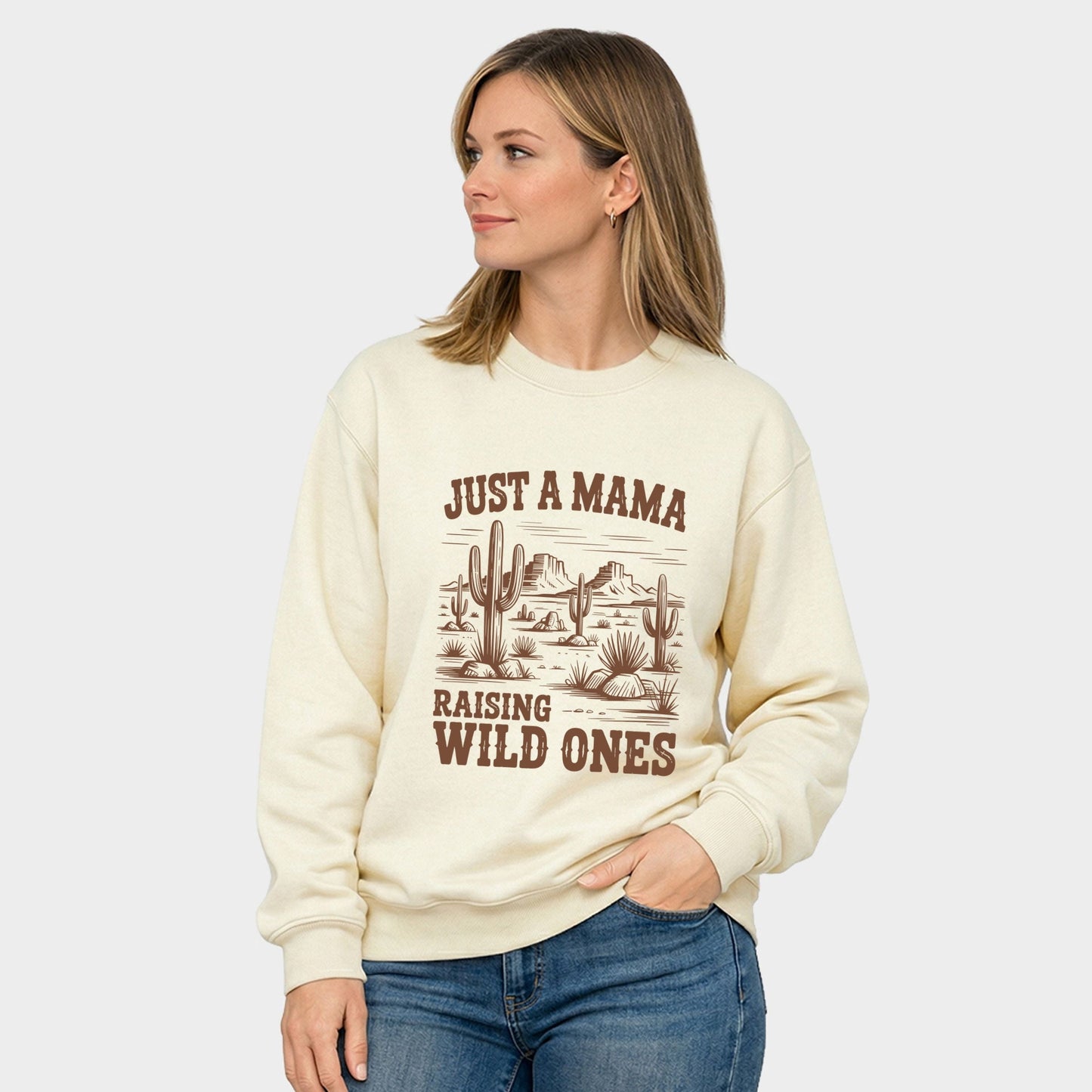 Just A Mama Raising Wild Ones - Women's Graphic Sweatshirt