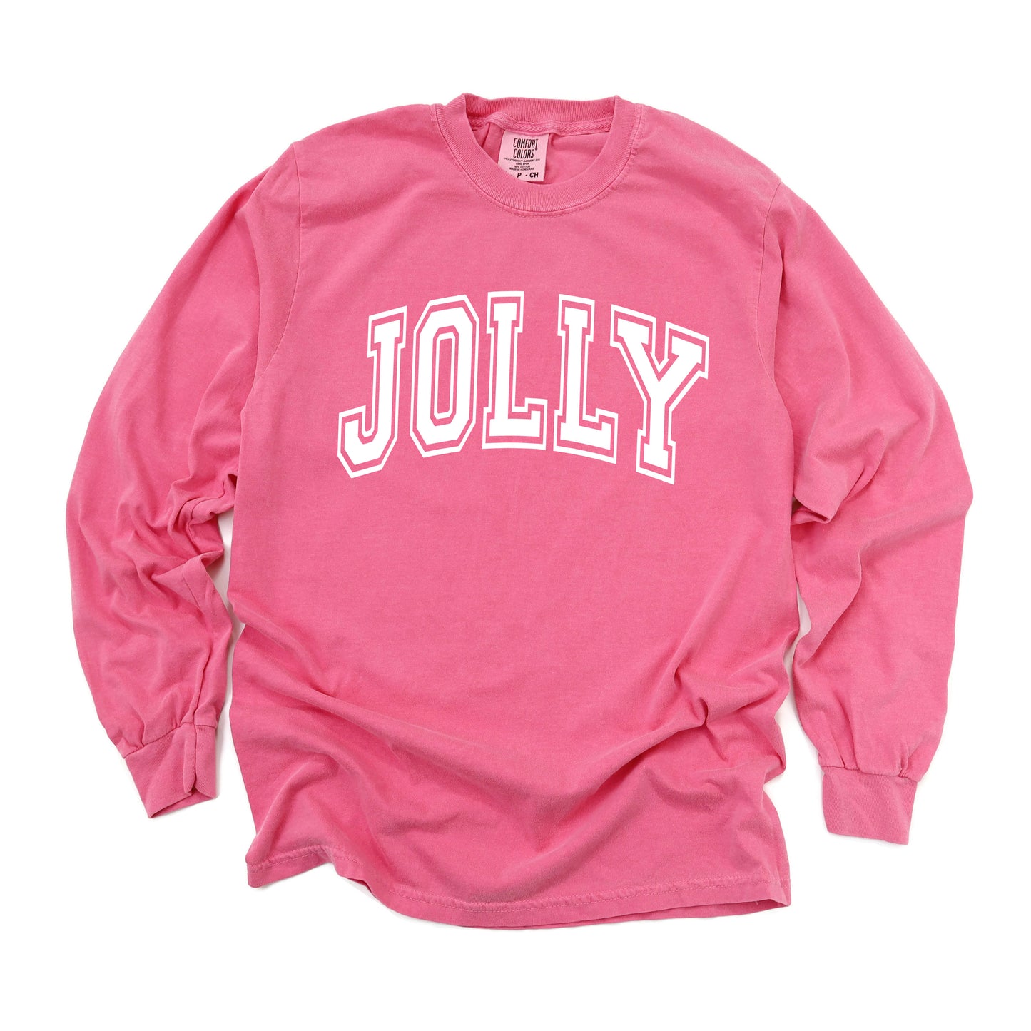 Jolly Varsity Thick Outline | Garment Dyed Long Sleeve