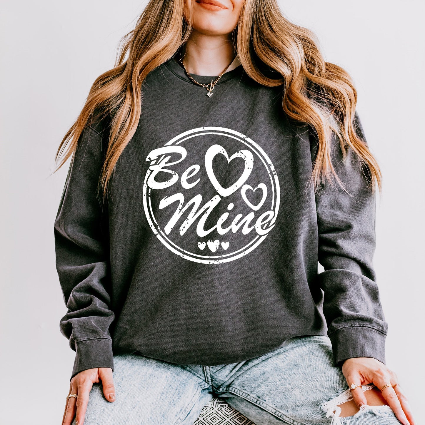 Be Mine Circle | Lightweight Garment Dyed Sweatshirt
