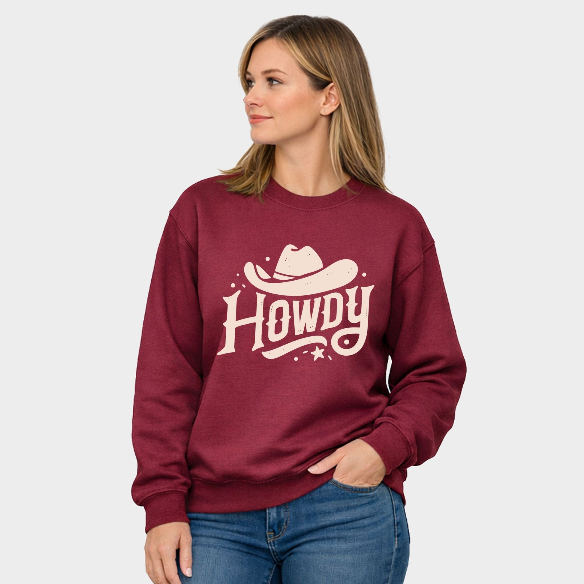 Howdy Western Hat - Women's Graphic Sweatshirt