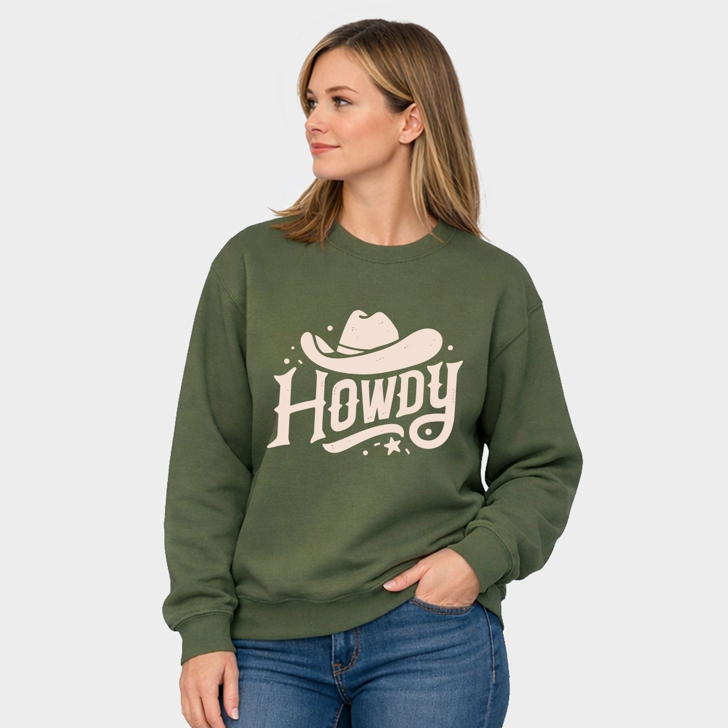 Howdy Western Hat - Women's Graphic Sweatshirt