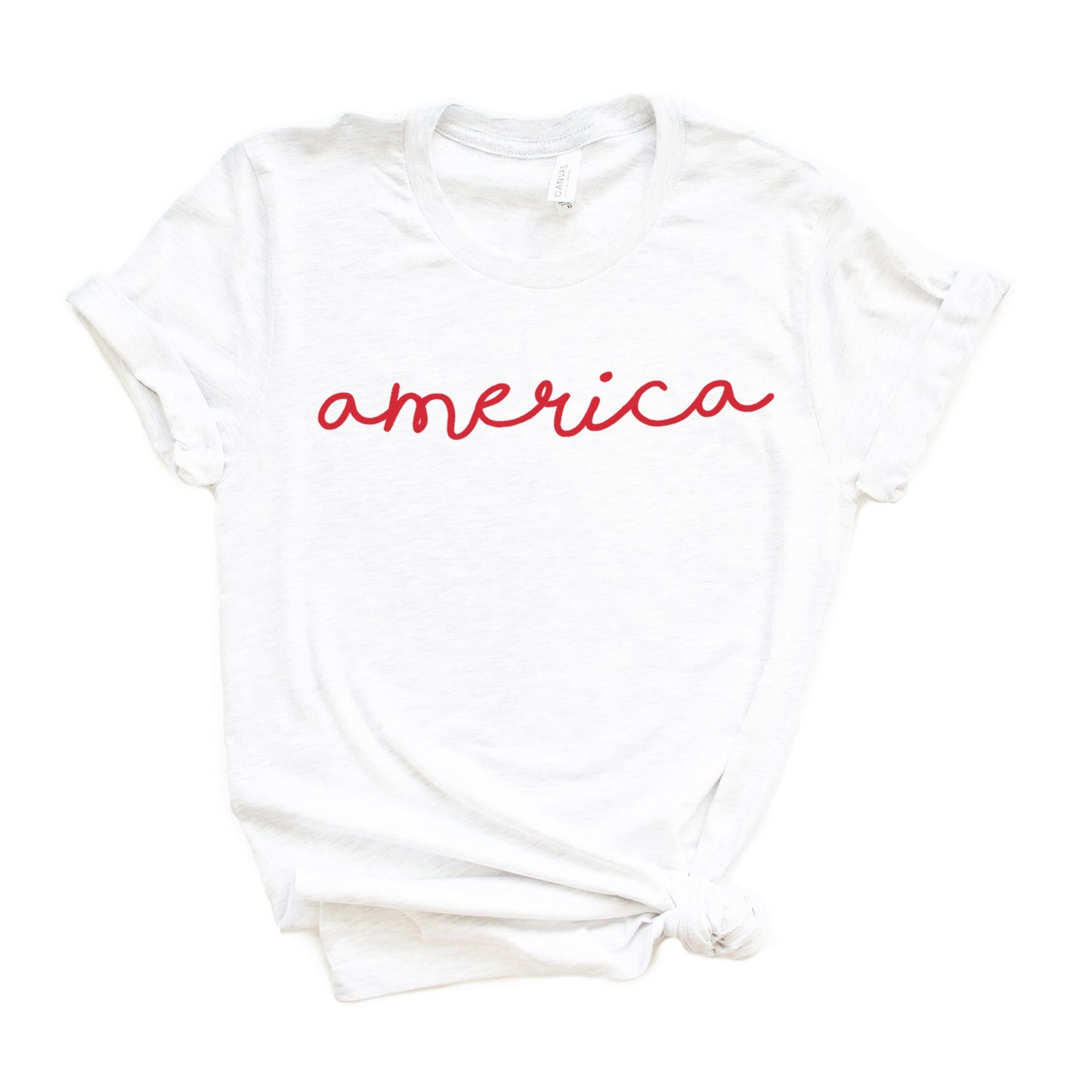 America - Cursive | Short Sleeve Graphic Tee