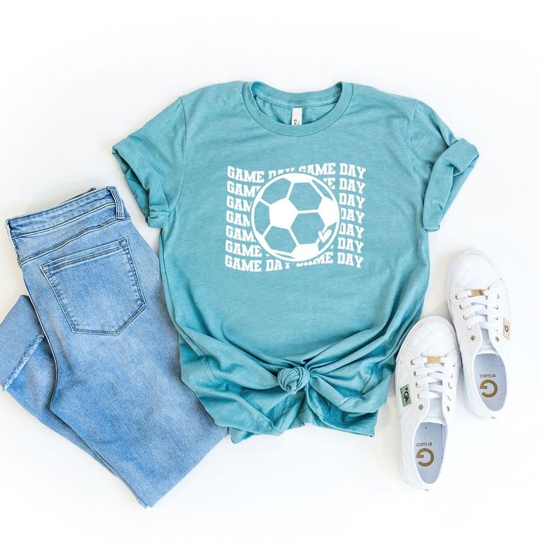 Soccer Game Day Stacked | Short Sleeve Graphic Tee