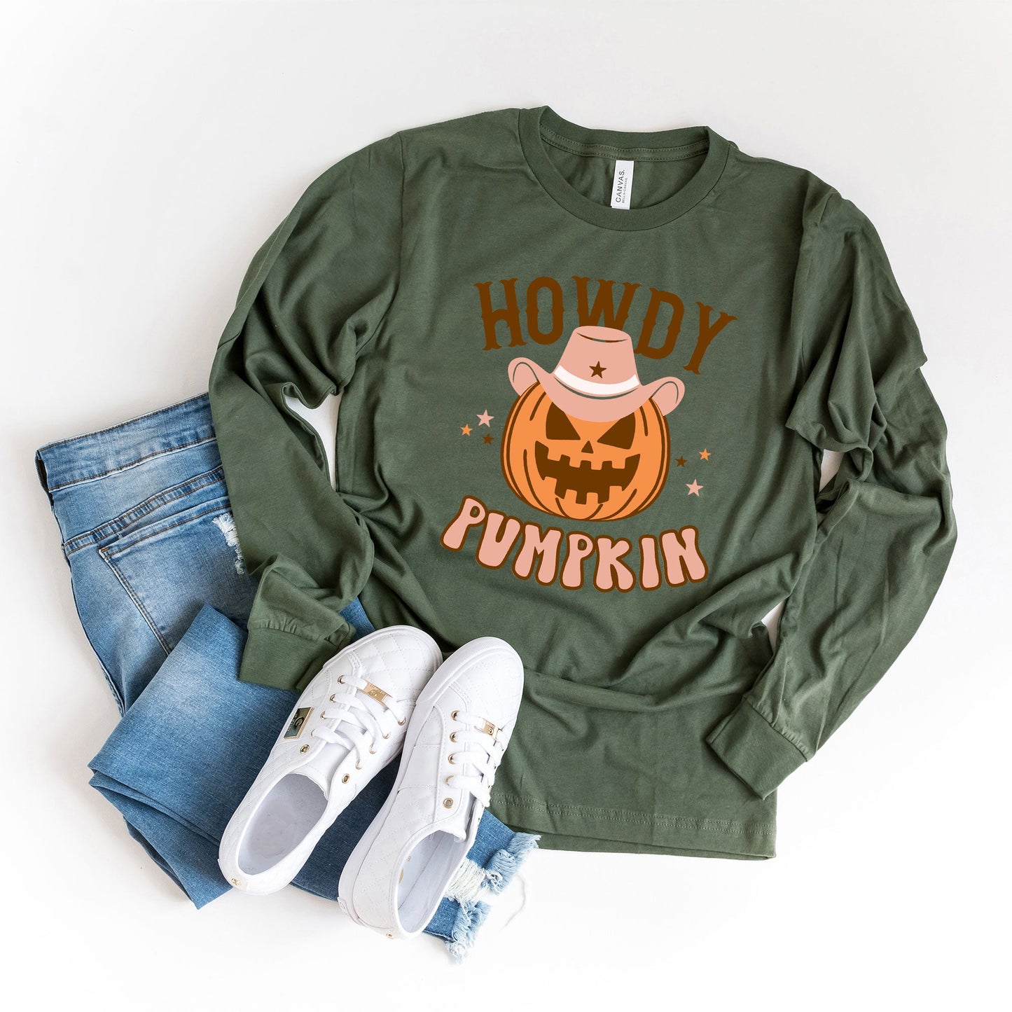 Howdy Pumpkin | Long Sleeve Crew Neck