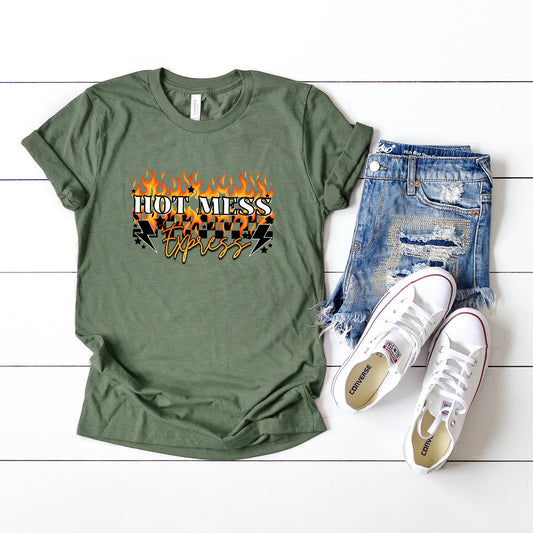 Checkered Hot Mess Express | Short Sleeve Graphic Tee