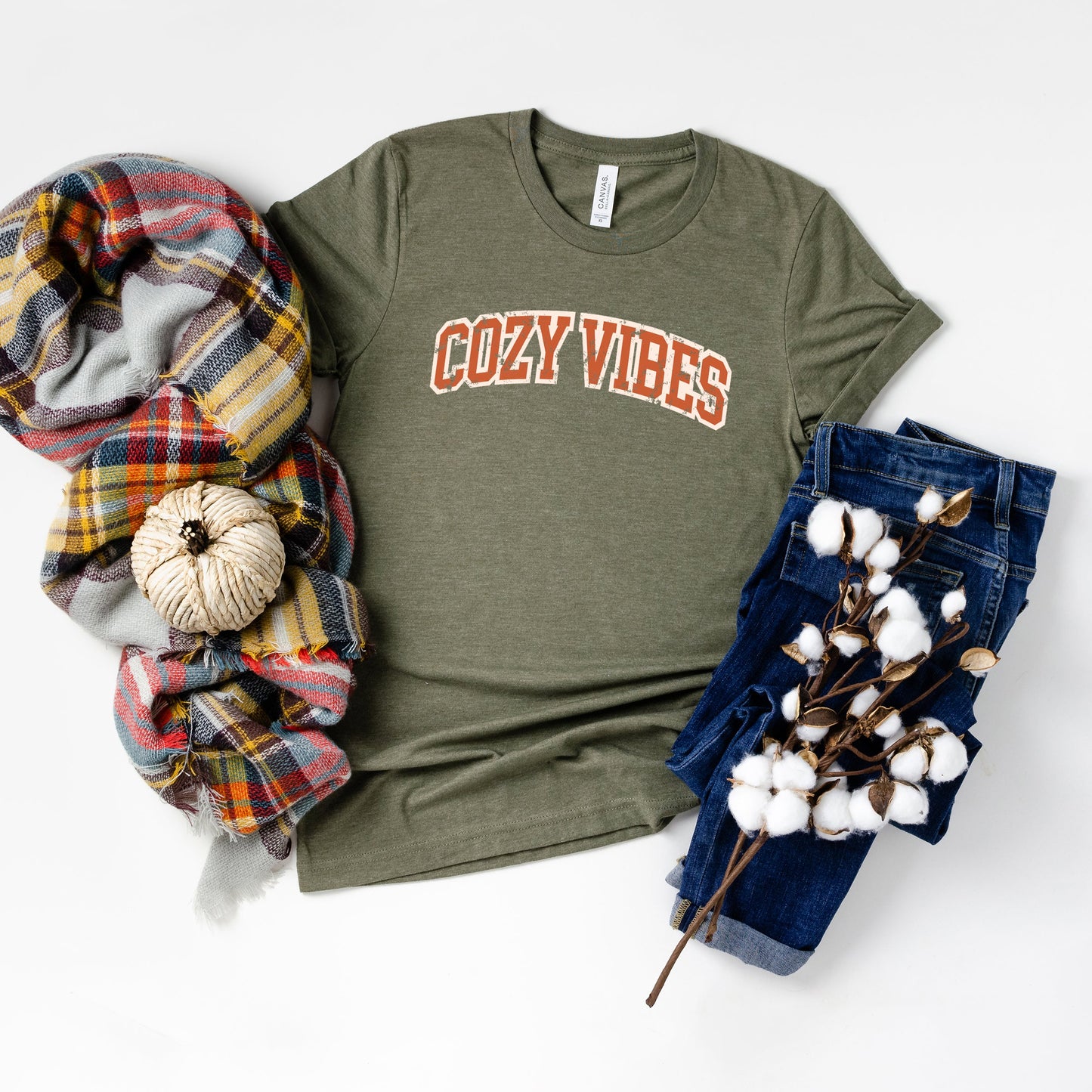 Varsity Cozy Vibes | Short Sleeve Graphic Tee