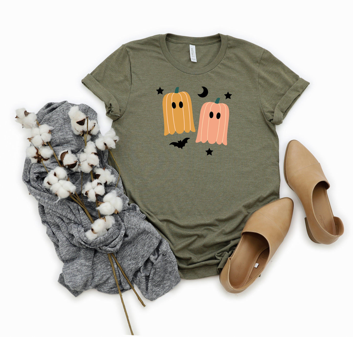 Pumpkin Ghost | Short Sleeve Graphic Tee