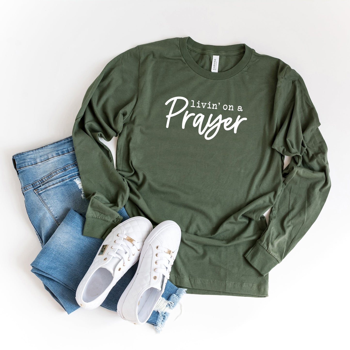 Livin' On a Prayer Bold | Long Sleeve Graphic Tee