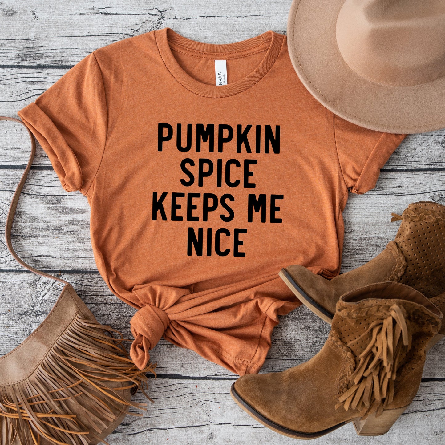 Pumpkin Spice Keeps Me Nice | Short Sleeve Graphic Tee