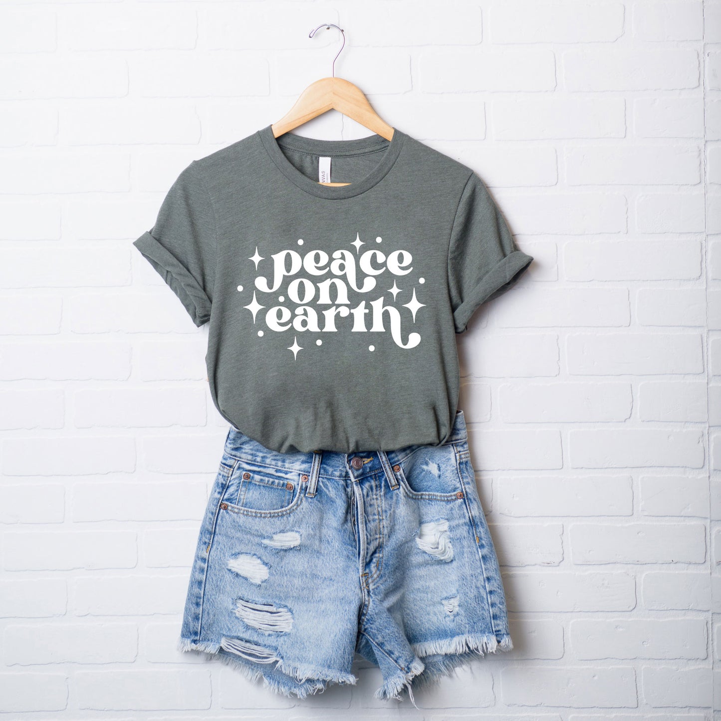 Whimsical Peace On Earth | Short Sleeve Graphic Tee