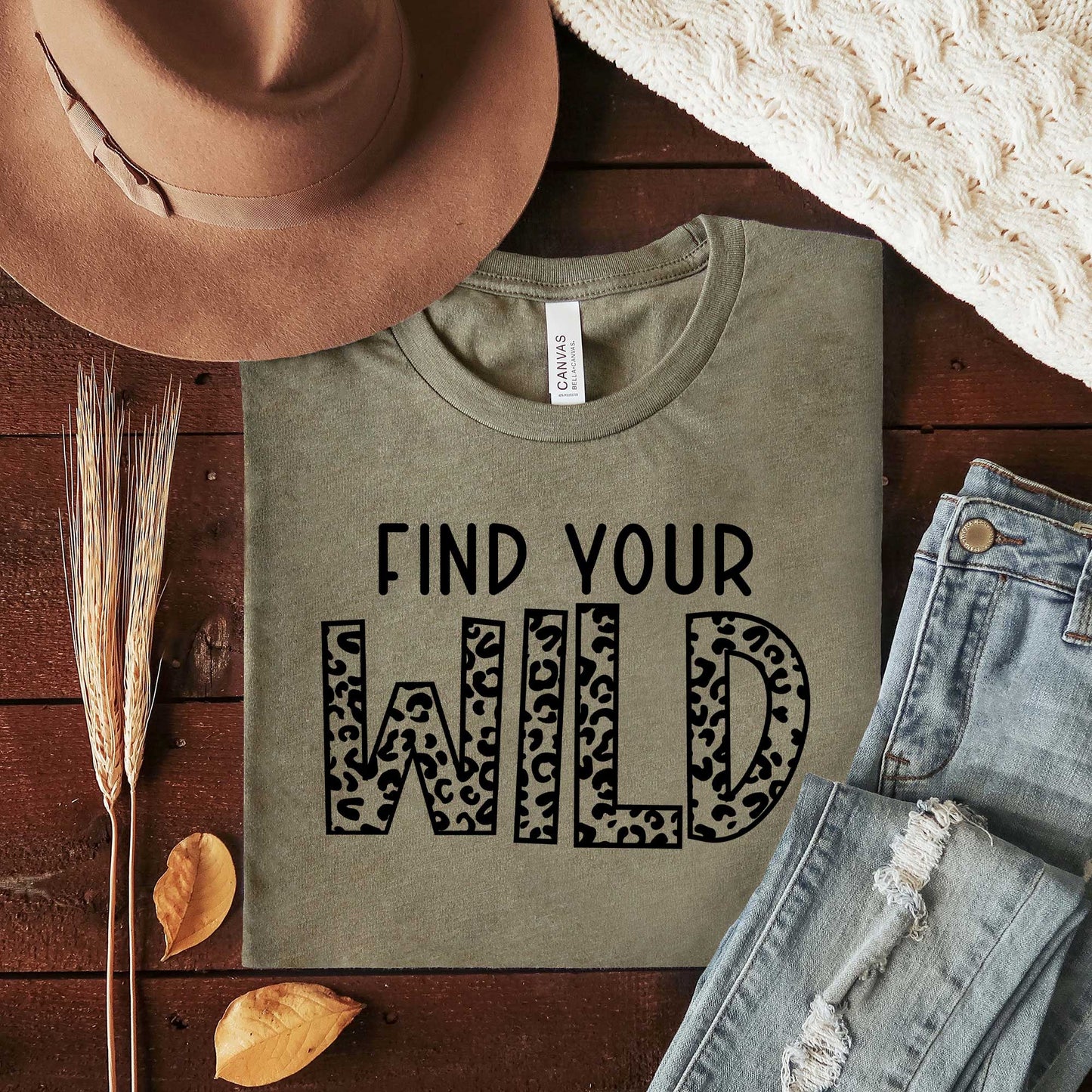 Leopard Find Your Wild | Short Sleeve Graphic Tee