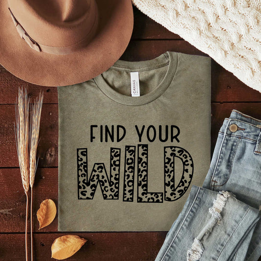 Leopard Find Your Wild | Short Sleeve Graphic Tee