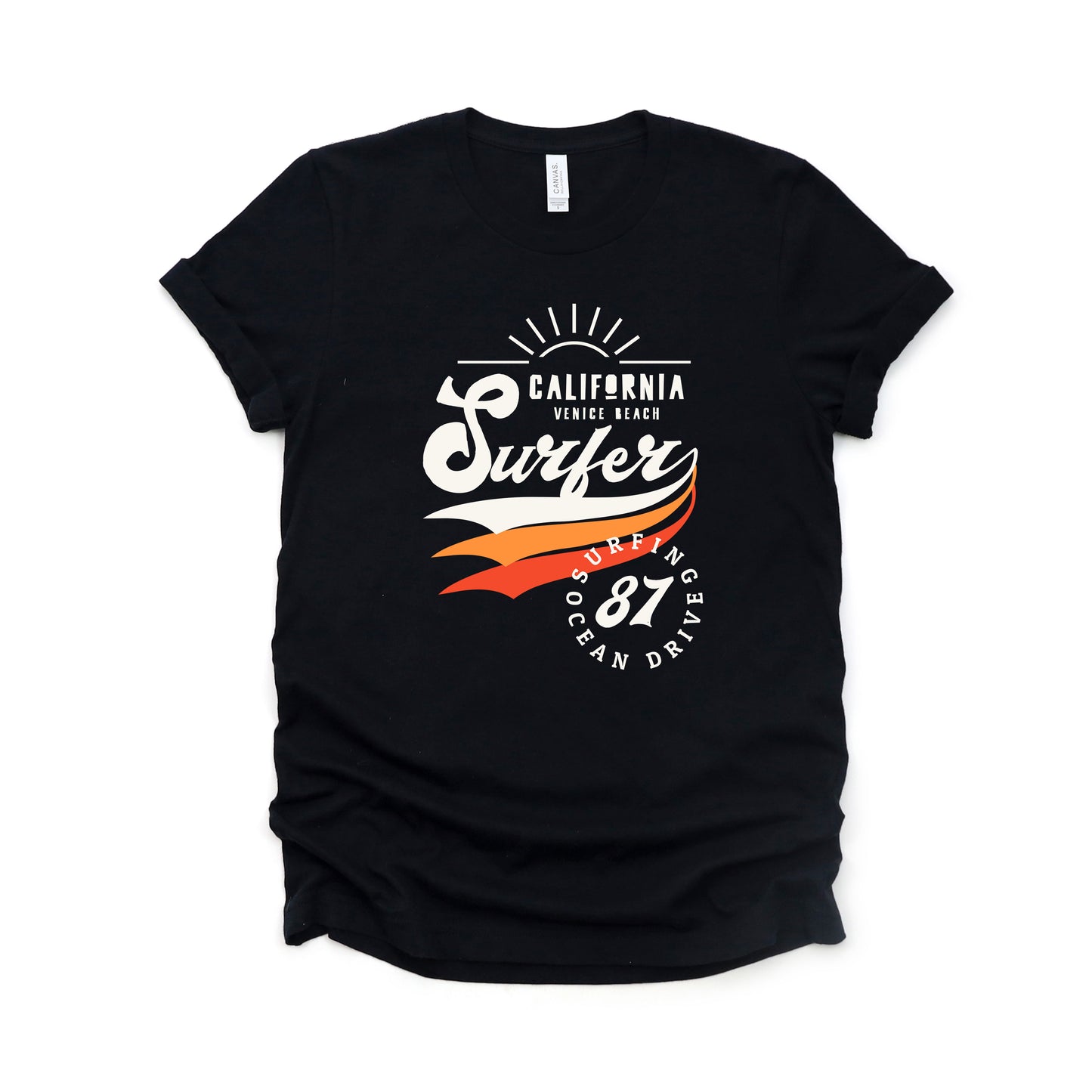 California Surfer Stripes | Short Sleeve Graphic Tee