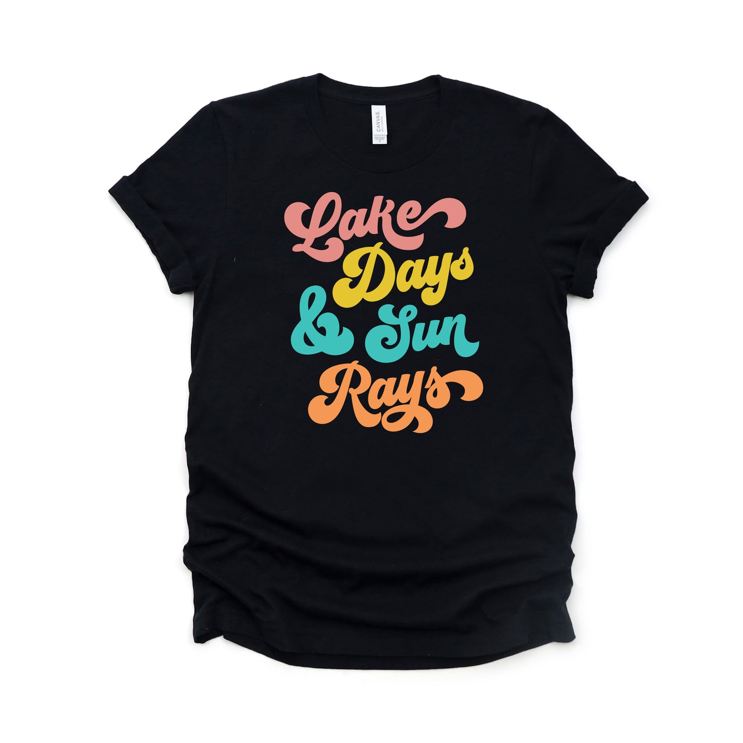 Lake Days And Sun Rays Colorful | Short Sleeve Graphic Tee