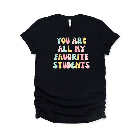 Favorite Students Colorful | Short Sleeve Graphic Tee