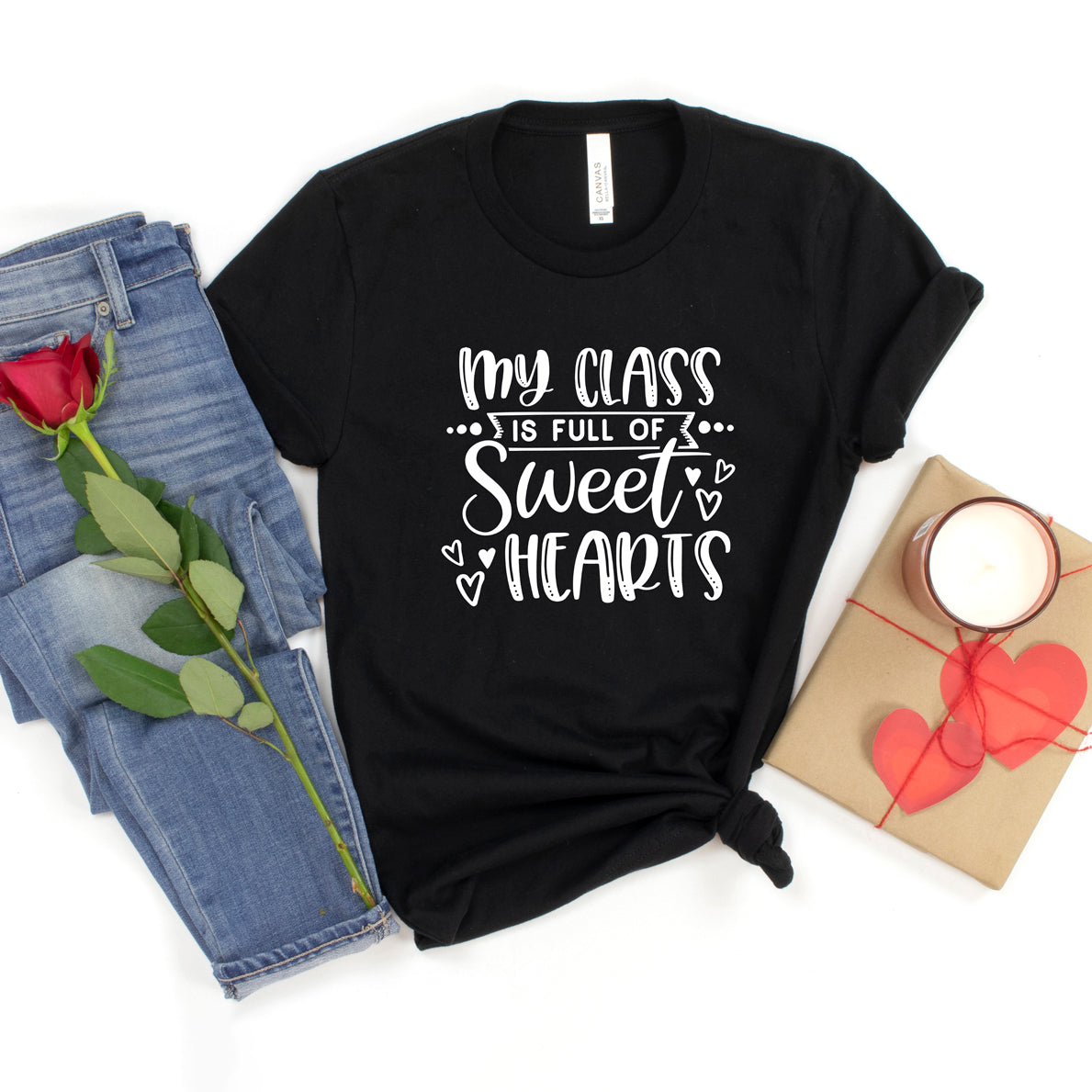 My Class Is Full Of Sweet Hearts  | Short Sleeve Graphic Tee