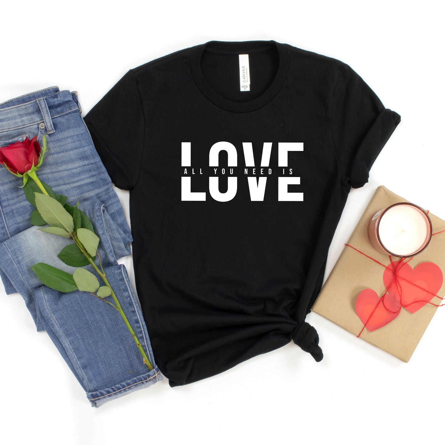 Love Is All You Need Split | Short Sleeve Graphic Tee
