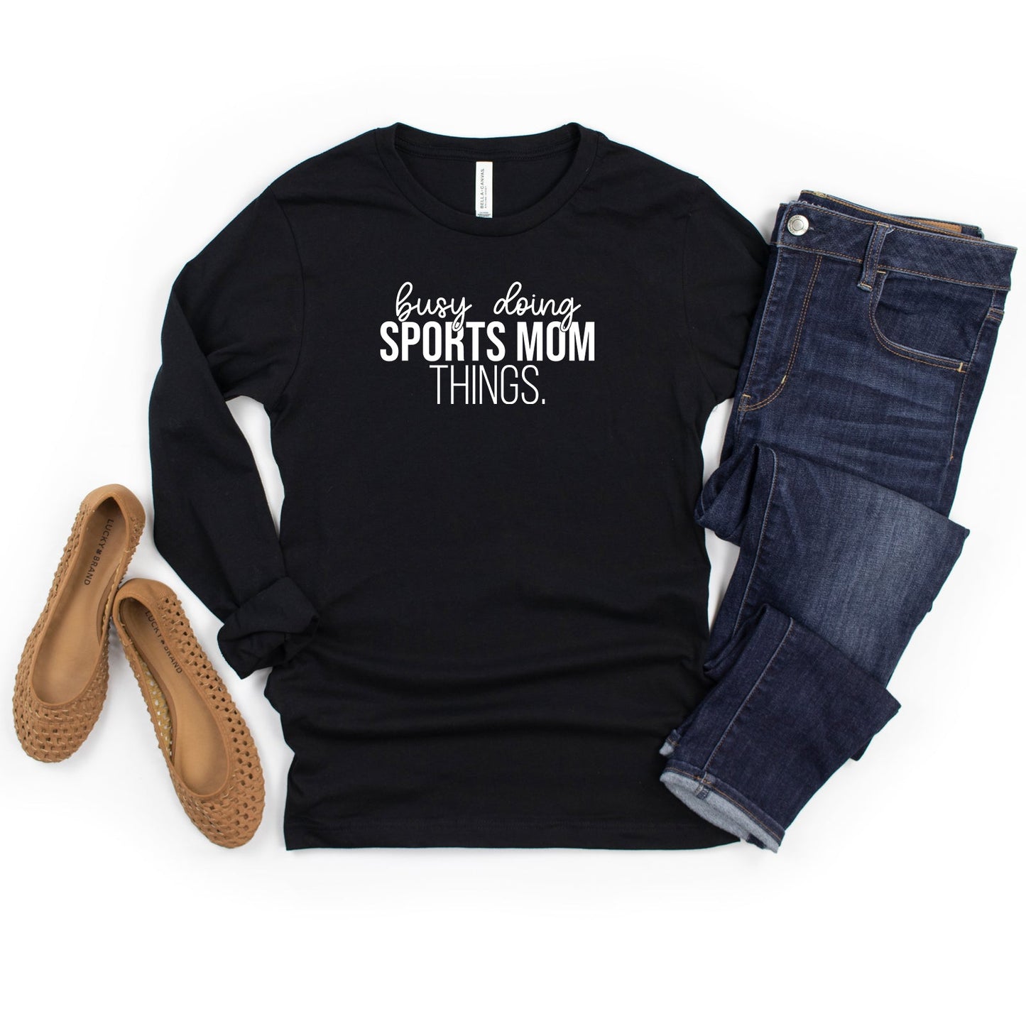 Busy Doing Sports Mom Things | Long Sleeve Graphic Tee