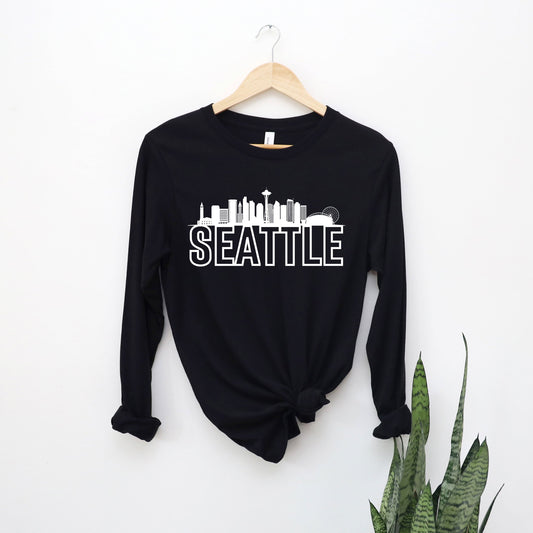 Seattle  Buildings | Long Sleeve Crew Neck