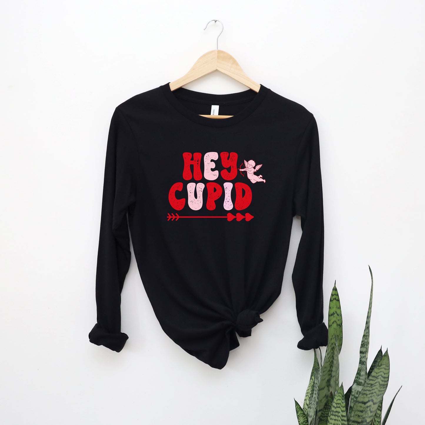 Hey Cupid Pink | Long Sleeve Crew Neck