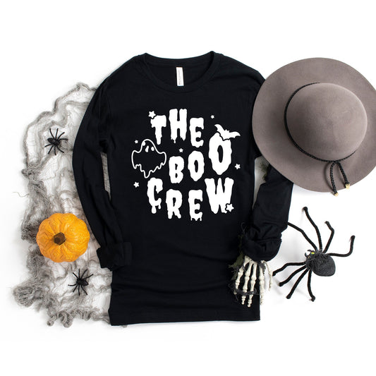 Boo Crew Bat and Ghost | Long Sleeve Crew Neck