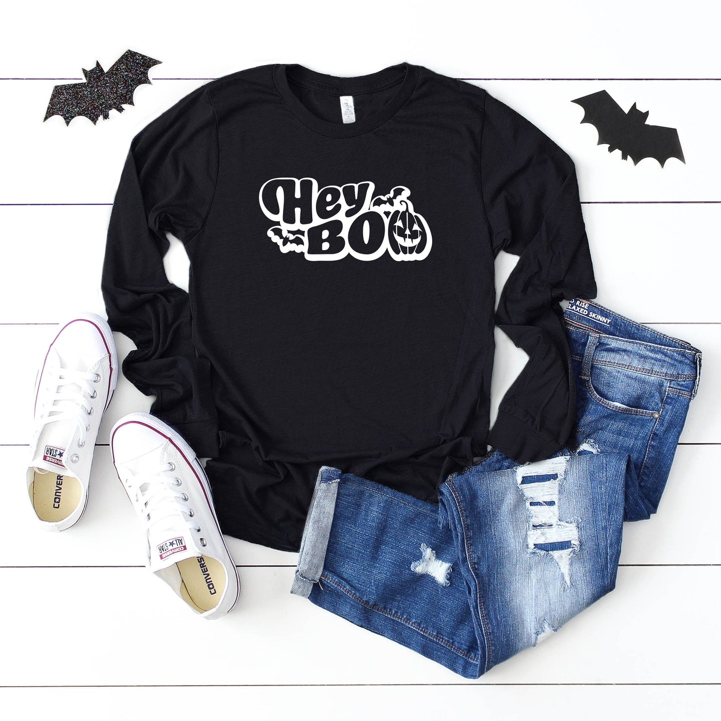 Hey Boo | Long Sleeve Graphic Tee