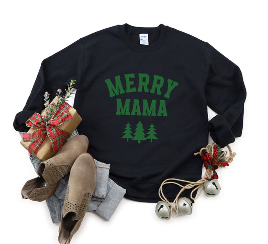 Merry Mama Pine Tree | Sweatshirt