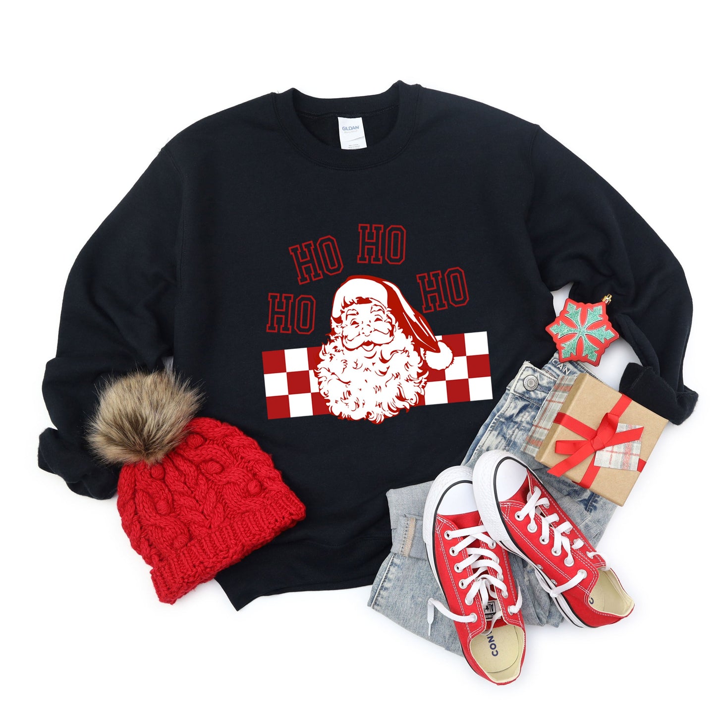 Ho Ho Ho Checkered | Sweatshirt