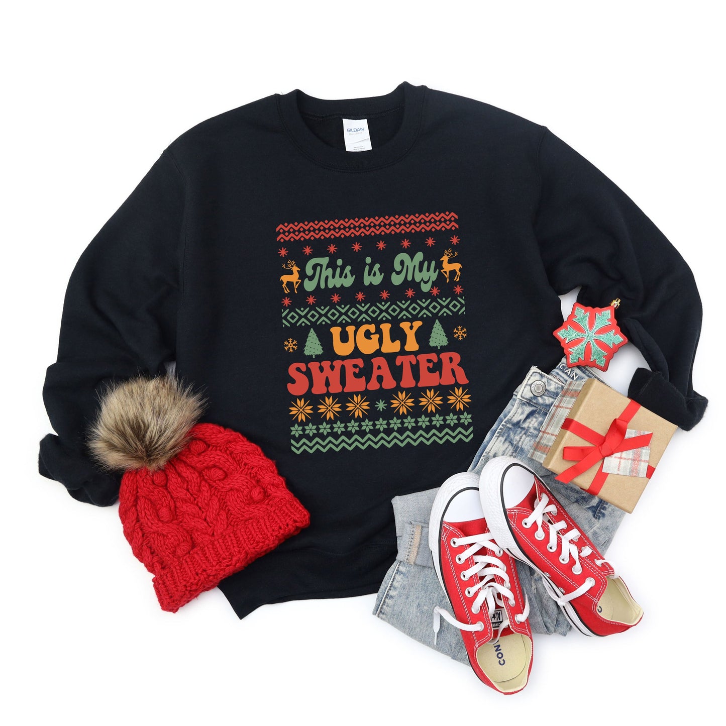 Ugly Sweater Deer | Sweatshirt