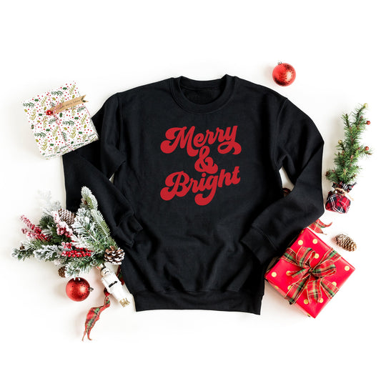 Merry & Bright- Red Puff Ink | Sweatshirt