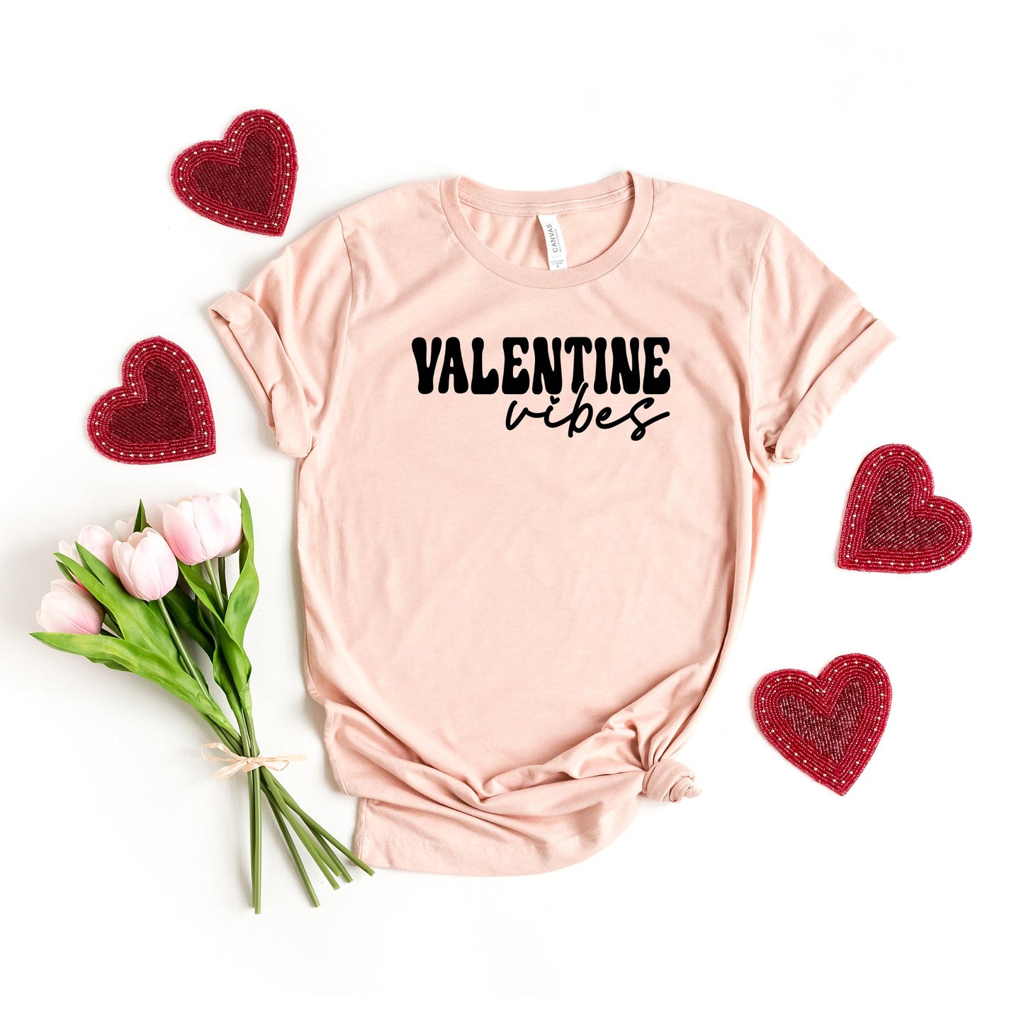 Retro Valentine Vibes | Short Sleeve Graphic Tee