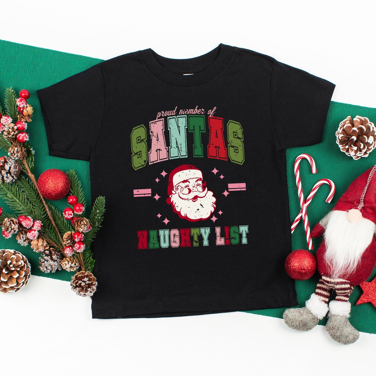 Member Of Santa's Naughty List | Toddler Graphic Short Sleeve Tee