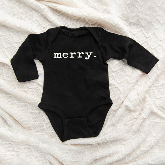 Merry Puff Print | Baby Graphic Long Sleeve Bodysuit