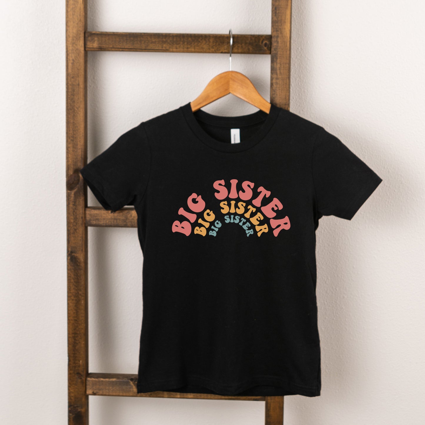 Big Sister Stacked Curved | Youth Short Sleeve Crew Neck