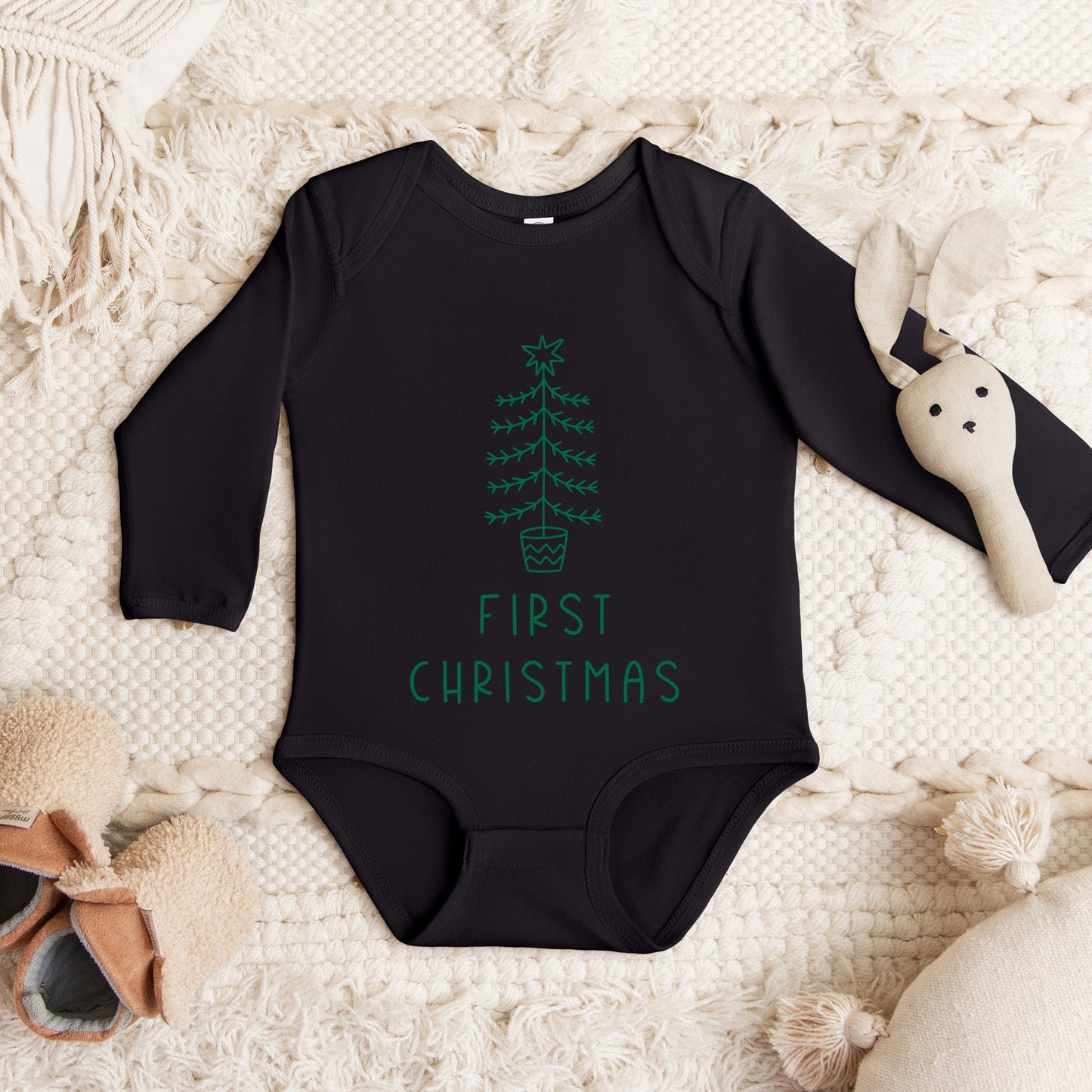 First Christmas Tree | Baby Graphic Long Sleeve Bodysuit