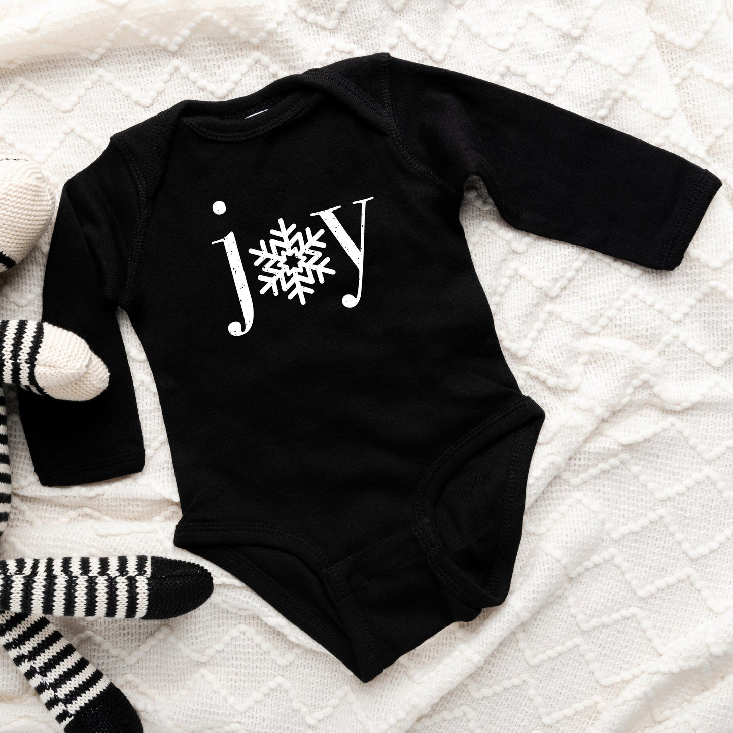 Joy Snowflake | Baby Graphic Long Sleeve Bodysuit