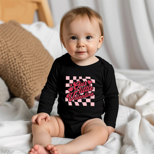 Our Little Valentine | Baby Graphic Long Sleeve Bodysuit