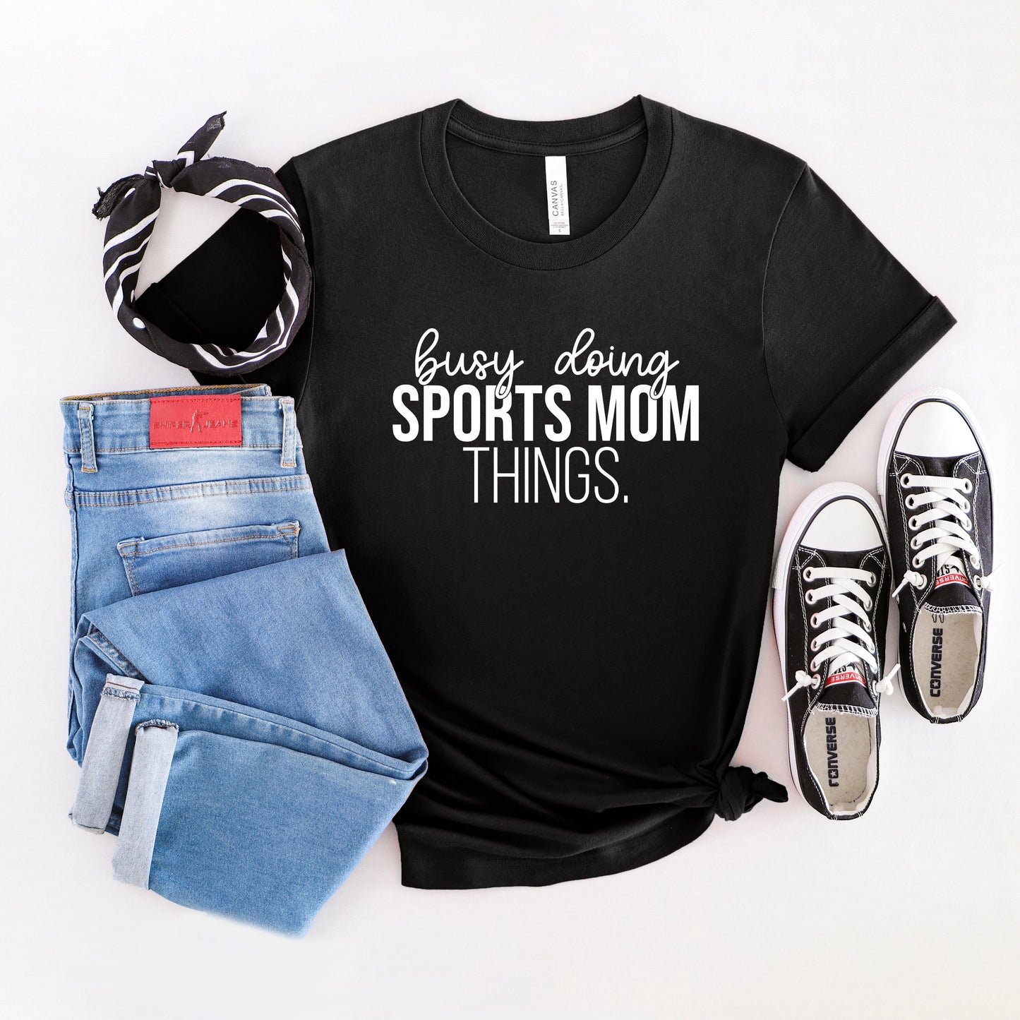 Busy Doing Sports Mom Things | Short Sleeve Graphic Tee