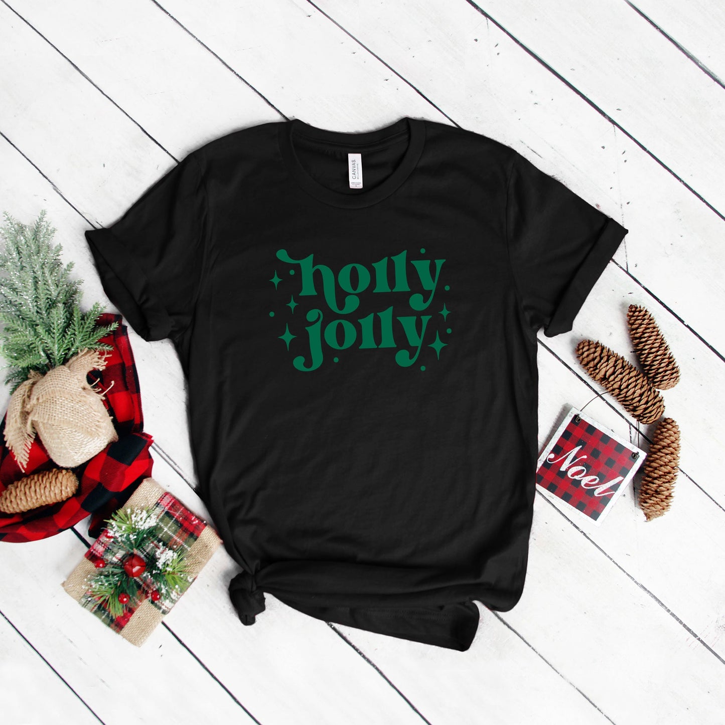 Whimsical Holly Jolly | Short Sleeve Graphic Tee