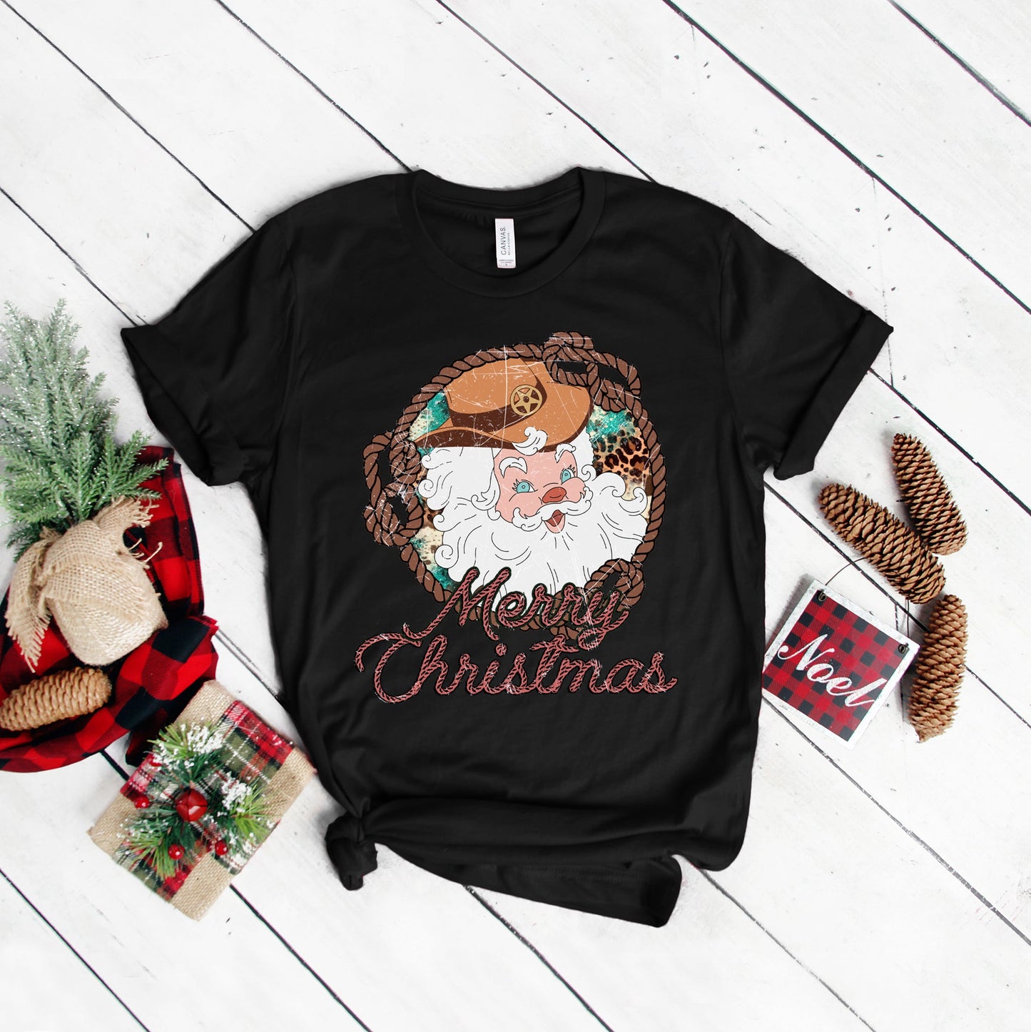 Western Santa | Short Sleeve Crew Neck