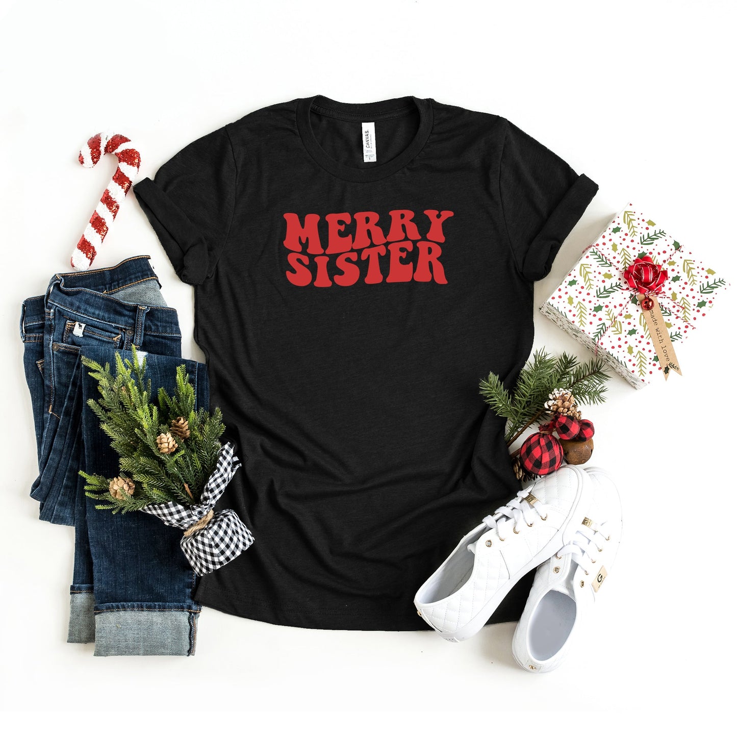 Merry Sister Wavy | Short Sleeve Graphic Tee